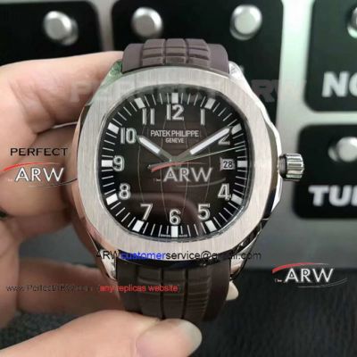 Perfect Replica New Patek Philippe Aquanaut Dark Brown Dial Watch For Men